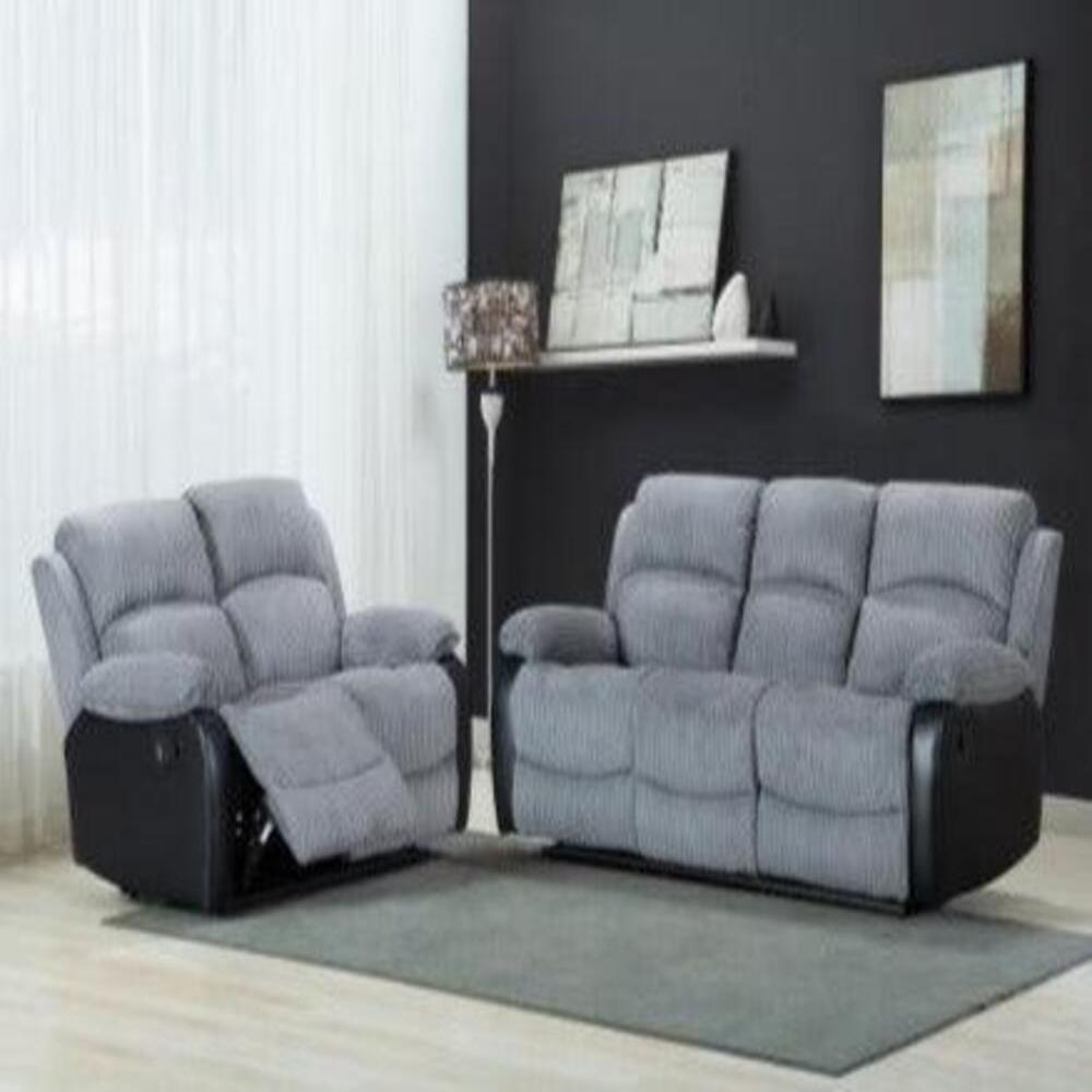 Mid Grey Fabric Recliner - Comfy Sleeps Home