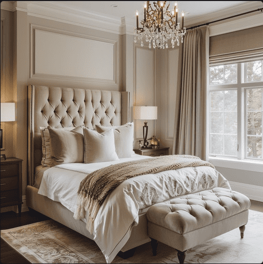 Velvet Ottoman Bed