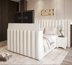 Alyssia TV Bed – stylish and functional bed with built-in TV storage.