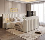 Alyssia TV bed with integrated screen and modern design.