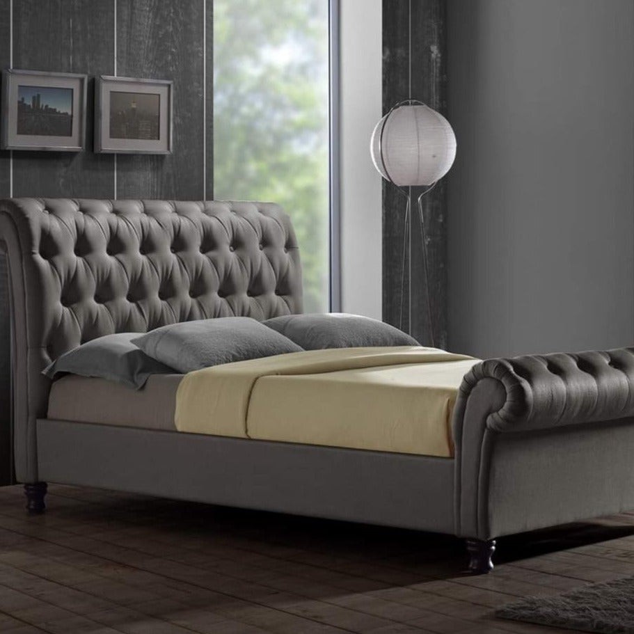 Chesterfield Sleigh King Bed