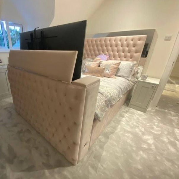 Mirrored TV Double Bed