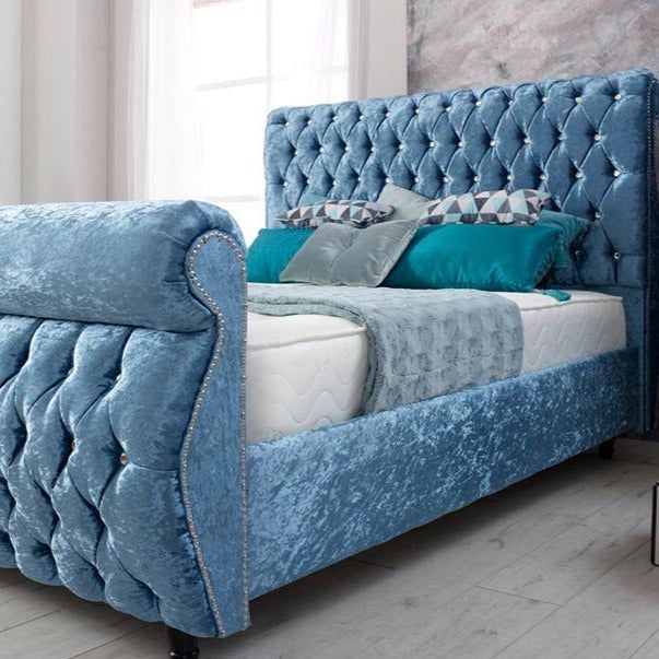 Swan Sleigh Double Bed