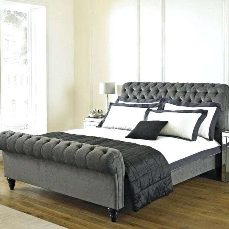 Chesterfield Sleigh King Bed